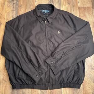 Vintage 90s Polo Ralph Lauren‎ Harrington Jacket Men's 2XL Tan Cafe Racer 6617